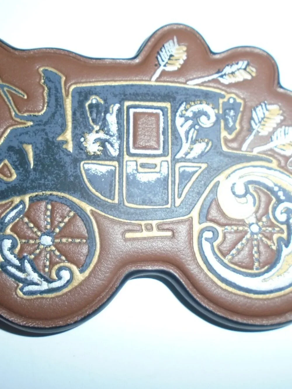 NEW COACH TATTOO CHELSEA LEATHER HORSE & CARRIAGE BAG CHARM KEYCHAIN RING 76959